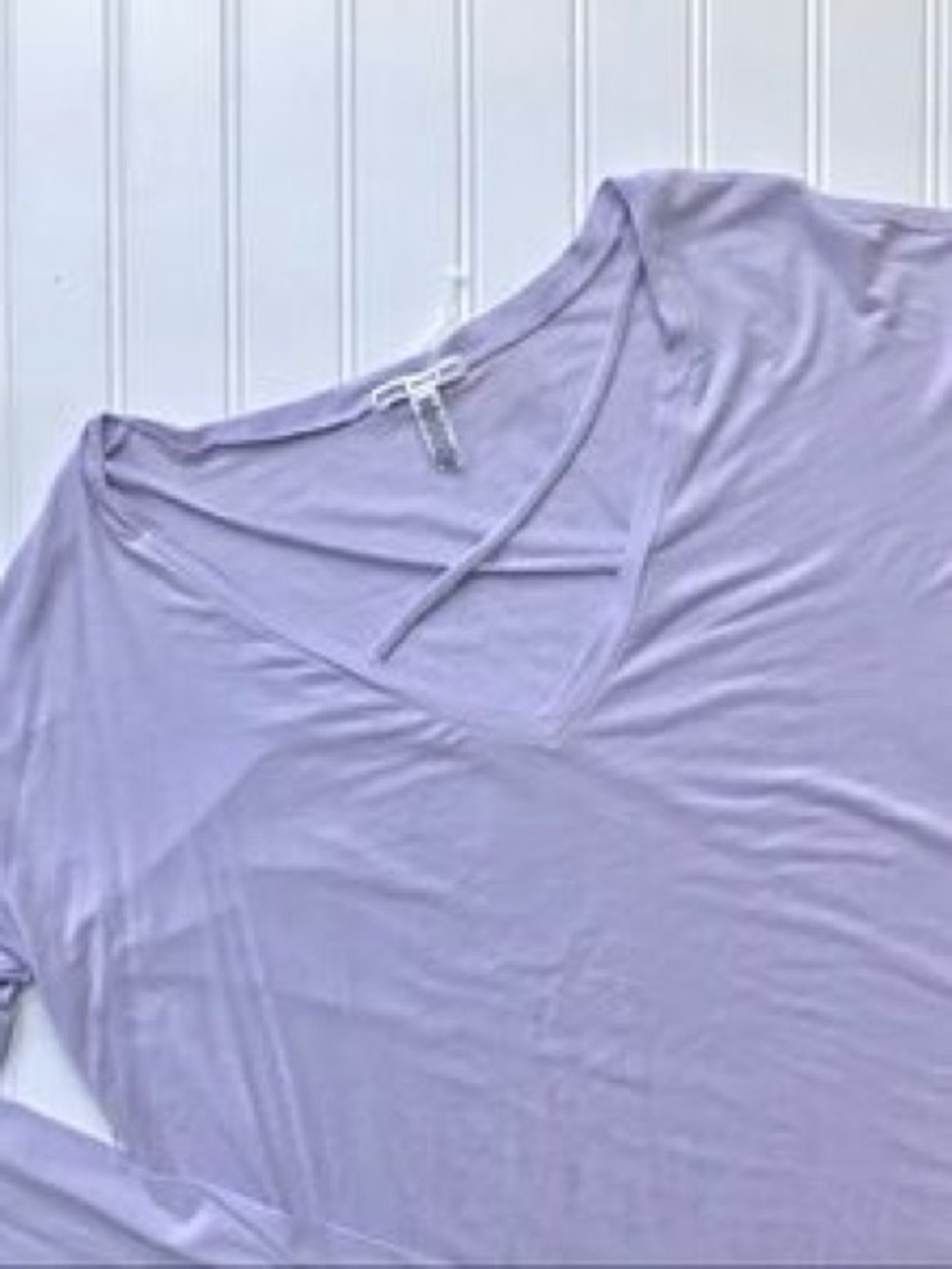 PINK Victoria's Secret Light Lavender Long-Sleeve V-Neck Top